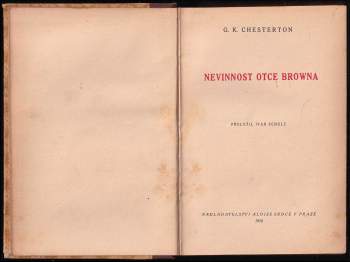 G. K Chesterton: Nevinnost otce Browna