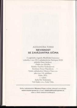 Alessandra R. Torre: Nevinnost se zavázanýma očima