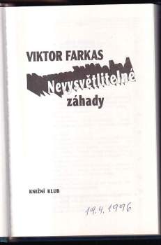 Nevysvětlitelné záhady