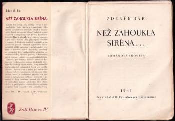 Zdeněk Bár: Než zahoukla siréna-