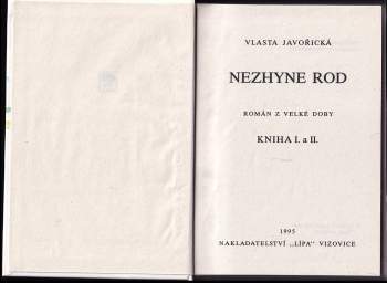 Vlasta Javořická: Nezhyne rod