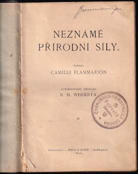 Camille Flammarion: Neznámé přírodní síly