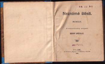 Henry Gréville: Neznámé štěstí