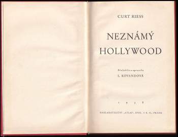 Curt Riess: Neznámý Hollywood