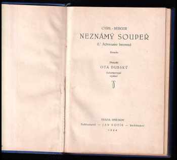 Victor Cyril: Neznámý soupeř