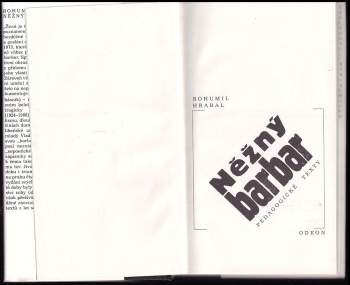 Bohumil Hrabal: Něžný barbar