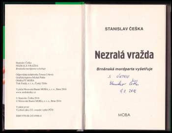 Stanislav Češka: Nezralá vražda PODPIS