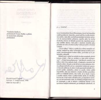 Franz Kafka: Nezvěstný