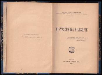 Henri Lichtenberger: Nietzscheova filosofie