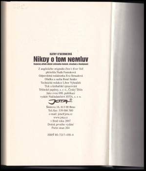 Kathy O'Beirne: Nikdy o tom nemluv