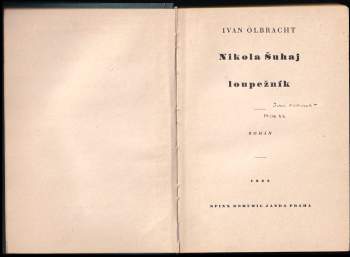 Ivan Olbracht: Nikola Šuhaj loupežník