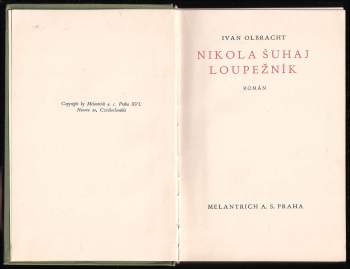 Ivan Olbracht: Nikola Šuhaj loupežník