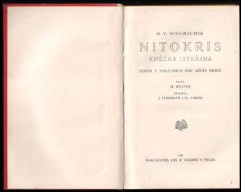 Heinrich Vollrat Schumacher: Nitokris, kněžka Istařina