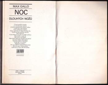 Max Gallo: Noc dlouhých nožů