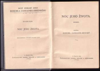 Bohumil Zahradník-Brodský: Noc jeho života