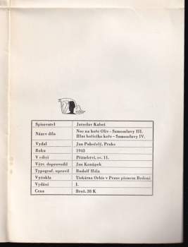 Jaroslav Kabeš: Noc na hoře Oliv