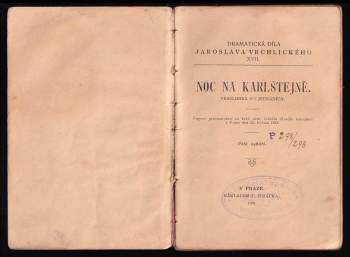 Jaroslav Vrchlický: Noc na Karlštejně