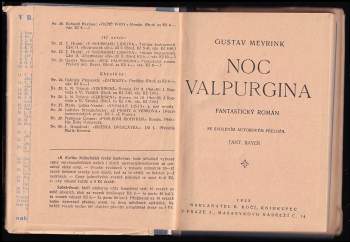 Gustav Meyrink: Noc Valpurgina