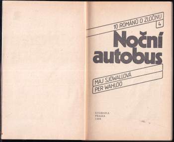 Per Wahlöö: Noční autobus