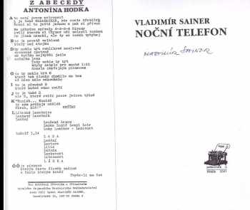 Vladimír Sainer: Noční telefon