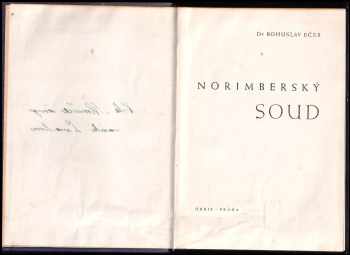 Bohuslav Ečer: Norimberský soud