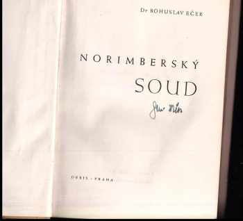 Bohuslav Ečer: Norimberský soud