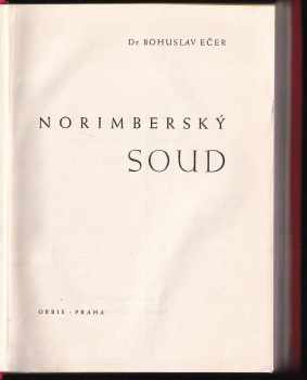 Bohuslav Ečer: Norimberský soud