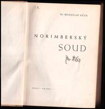 Bohuslav Ečer: Norimberský soud