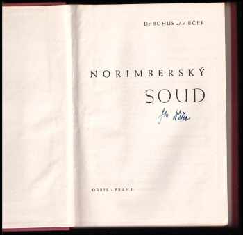Bohuslav Ečer: Norimberský soud