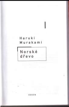 Haruki Murakami: Norské dřevo