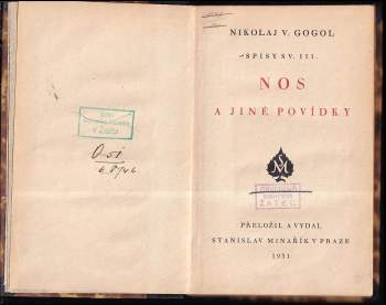 Nikolaj Vasil'jevič Gogol‘: Nos a jiné povídky
