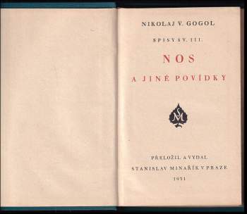 Nikolaj Vasil'jevič Gogol‘: Nos a jiné povídky