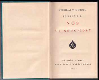 Nikolaj Vasil'jevič Gogol‘: Nos a jiné povídky