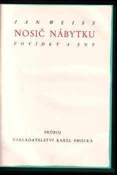 Jan Weiss: Nosič nábytku