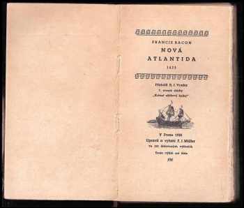 Francis Bacon: Nová Atlantida : 1623 = [Nova Atlantis] ČÍSLOVANÝ VÝTISK