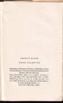Francis Bacon: Nová Atlantis