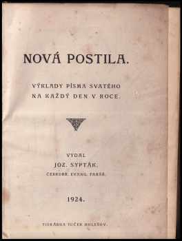 Josef Sypták: Nová postila