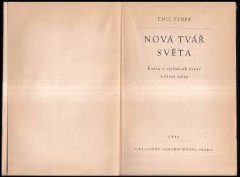 Emil Synek: Nová tvář světa