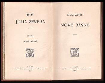 Julius Zeyer: Nové básně