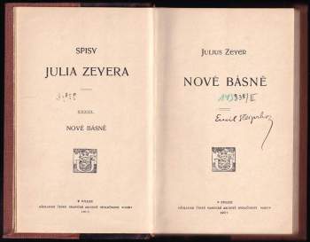 Julius Zeyer: Nové básně