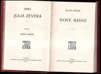 Julius Zeyer: Nové básně