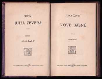 Julius Zeyer: Nové básně