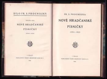 František Serafínský Procházka: Nové hradčanské písničky