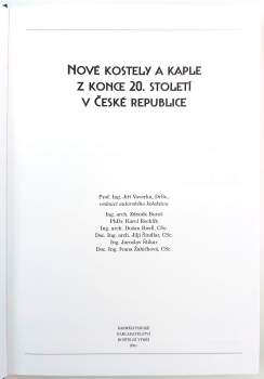 Zdeněk Bureš: Nové kostely a kaple z konce 20. století v České republice