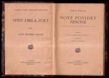 Émile Zola: Nové povídky Ninoně = (Nouveaux contes a Ninon)