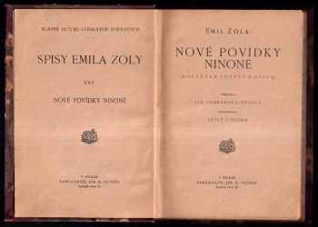 Émile Zola: Nové povídky Ninoně = (Nouveaux contes à Ninon)