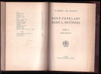 Jaroslav Vrchlický: Nové překlady básní A. Petöfiho