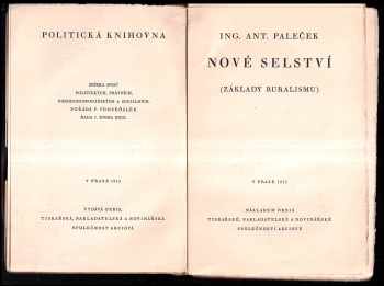 Antonín Paleček: Nové selství