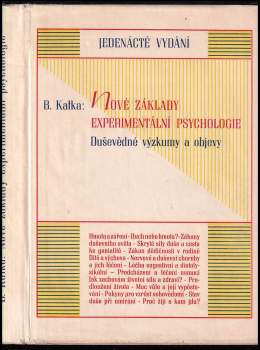 Nové základy experimentální psychologie