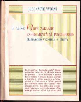 Břetislav Kafka: Nové základy experimentální psychologie